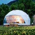 Transparent Geodesic Luxury Dome Hotel Manor Tents Resort Forest Glamping Dome Half Domos Pvc Geodesic Dome for Camping Tent